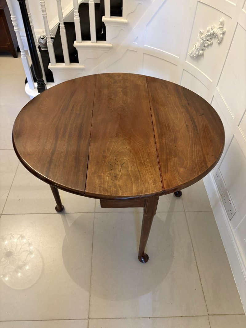Antique George III Quality Mahogany Drop Leaf Table - Image 6
